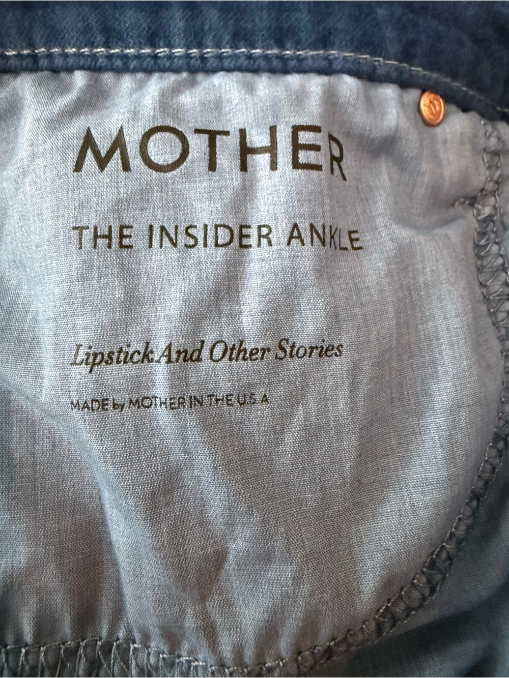 Mother Insider Ankle Lipstick And Other Stories Velvet Finish Size 28 - Picture 4 of 7
